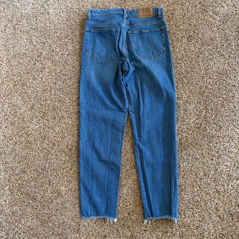 Madewell The Perfect Vintage Jean Blue High Rise Tapered Raw Hem Denim 31 - Picture 2 of 10